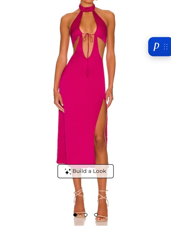 Camila Coelho Dresses & Skirts - Camila Coelho Abigale Fuchsia Halter Cutout Midi Dress